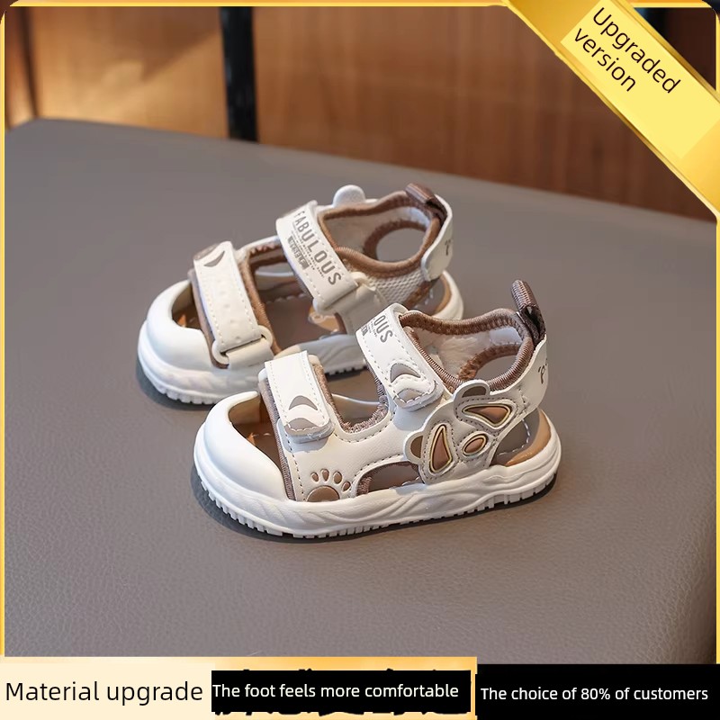 Baby Boy Sandals Summer New Style 0-1-2 Years Old 3-Year-Old Infant Soft-Soled Walking Shoes Children's Closed-Toe Non-Slip Beach Shoes Trendy — 1