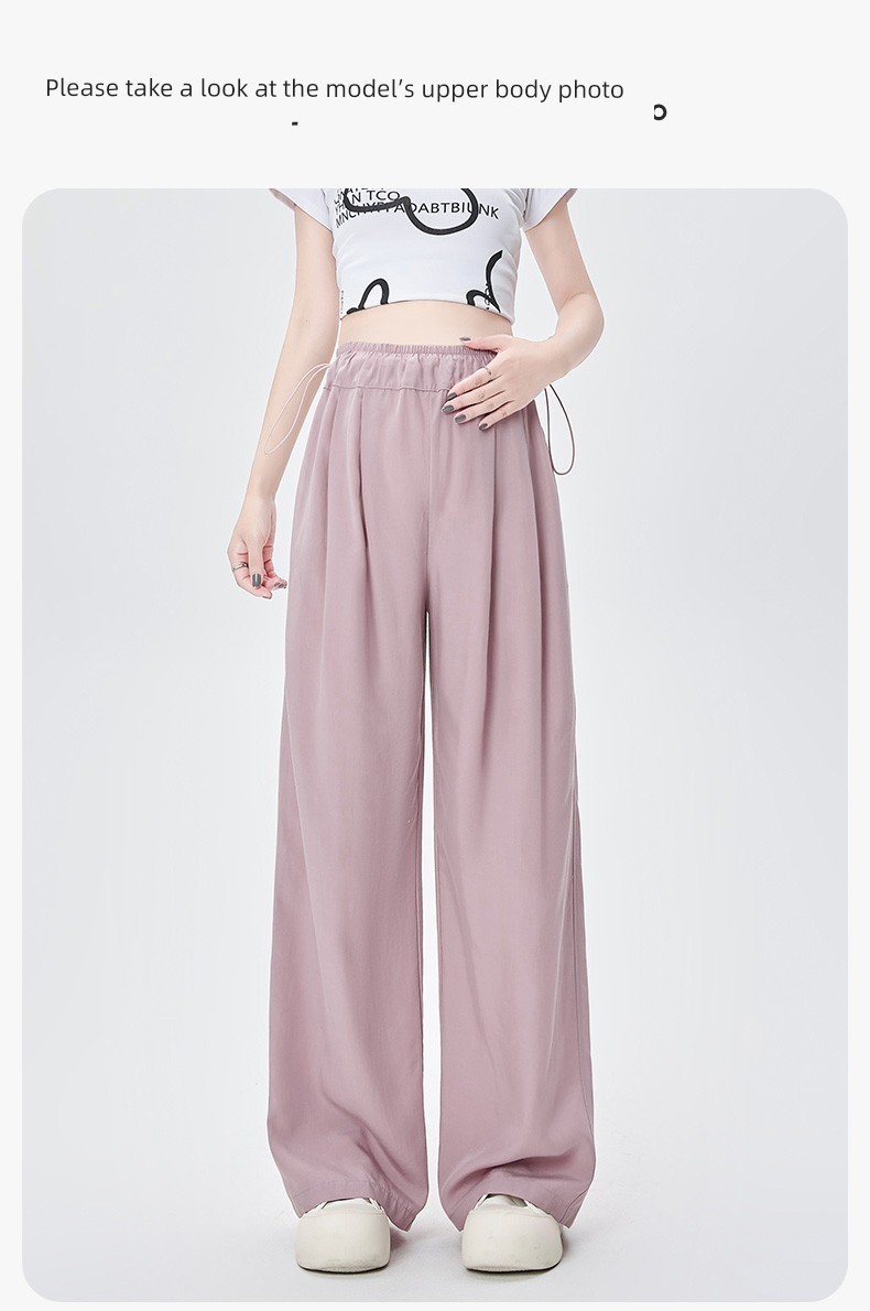 Maternity Pants Summer 2026 New Style Without Belly Support Ice Silk Casual Wide-Leg Pants Yamamoto Long Pants for Petite Women Spring and Summer — 28