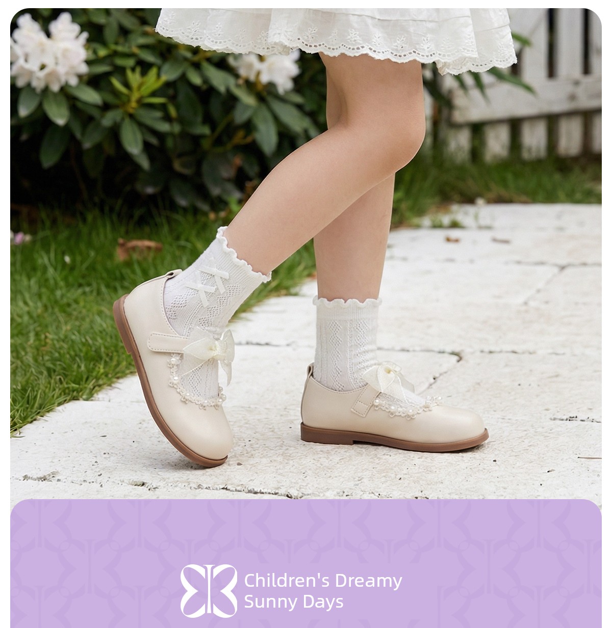 White Kids Soft Bottom Women's Baby Fall and Winter Princess Shoes — 35