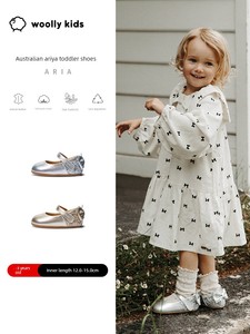 woollykids小羊沃利澳洲真皮女宝阿瑞娅公主学步鞋女童防滑小皮鞋