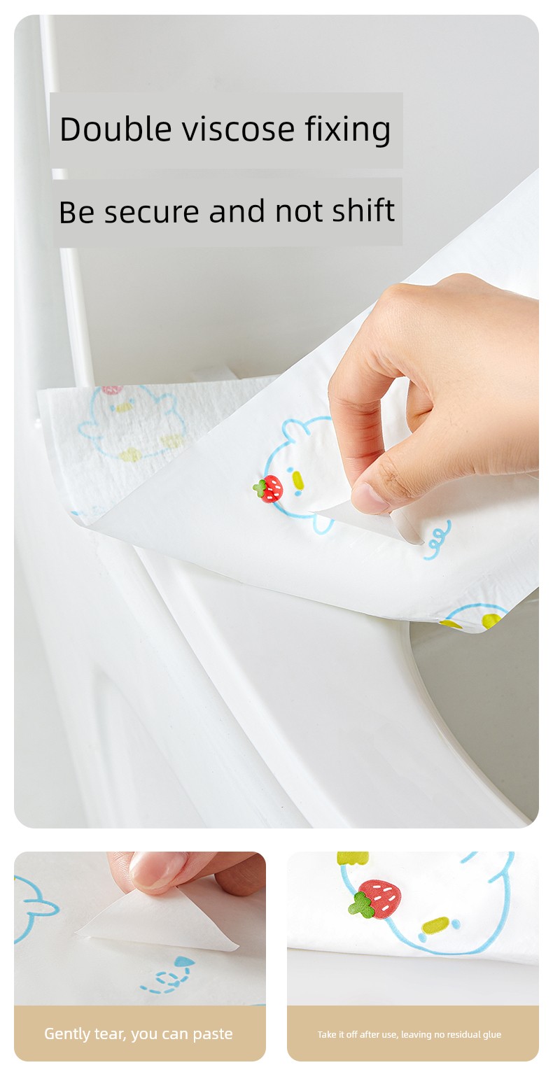 October Crystal Disposable Waterproof Toilet Seat Cover for Pregnant Women, Travel Portable Hotel Toilet Non-Woven Fabric Seat Pad Paper — 10