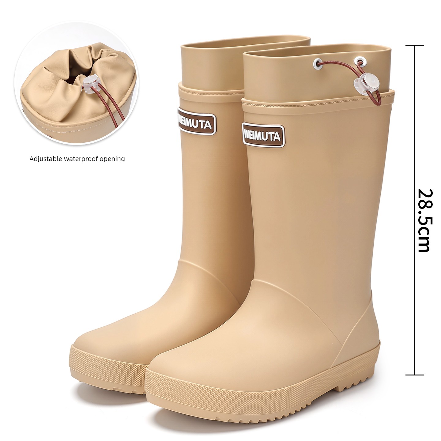 Children's Family Outdoor Rain Boots, Unisex Waterproof Ankle Boots with Anti-Slip Soles, Casual Hiking Water Boots, Rubber Shoes — 7