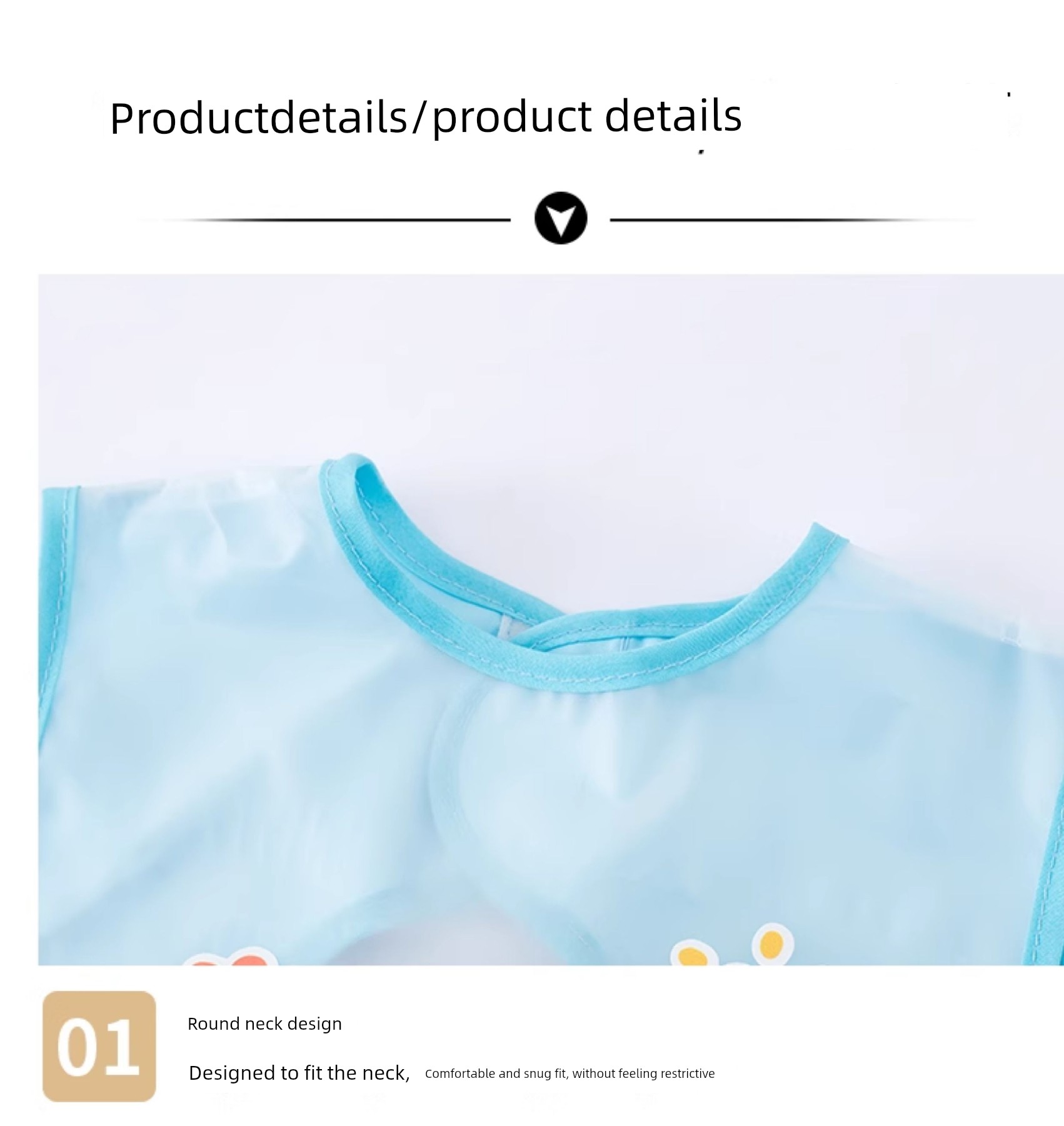 Baby Eating Bib Waterproof Infant Feeding Smock Sleeveless Anti-Dirt Apron for Boys and Girls Children's Dining Bib Kindergarten Apron — 11