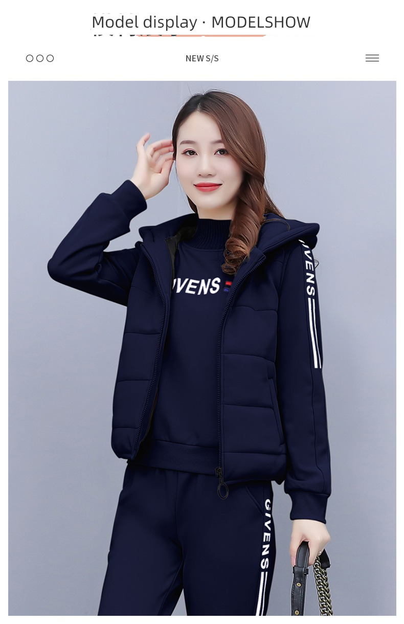 Foreign style Plush thickening ma'am Autumn and winter Athletic Wear