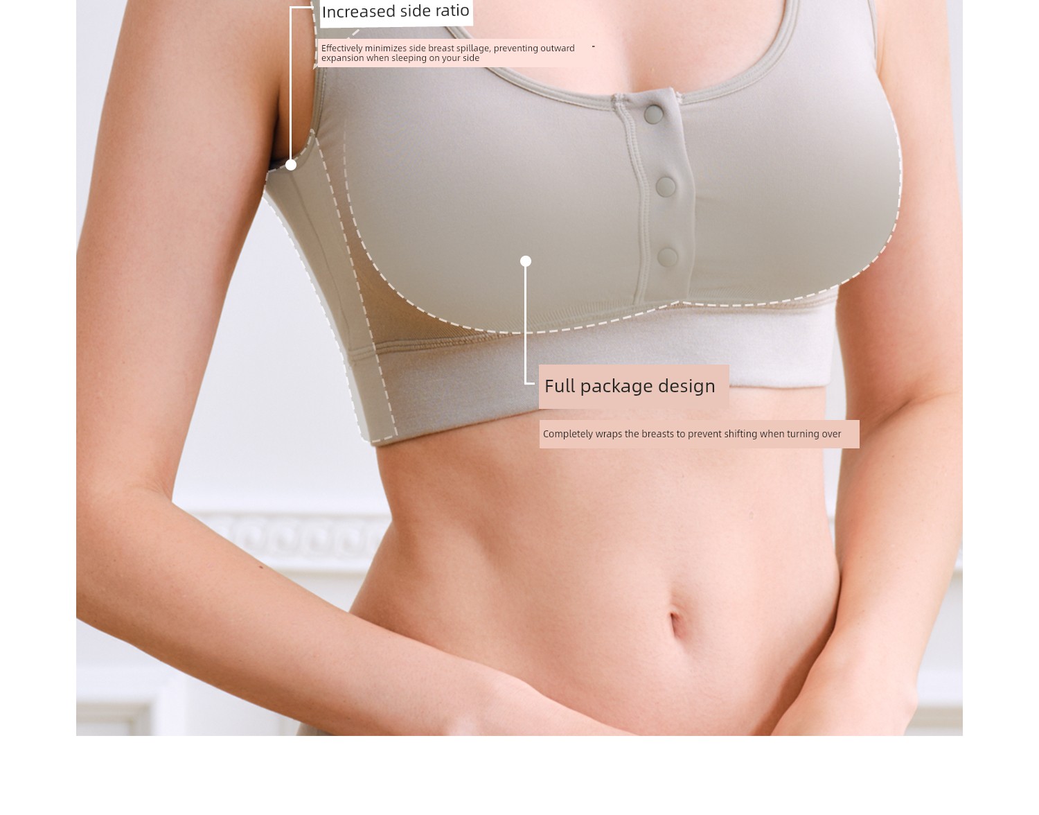 Domiamia Large-Breasted Nursing Bra Anti-Sagging Support Maternity Bra Large Size Postpartum Nursing Bra — 25
