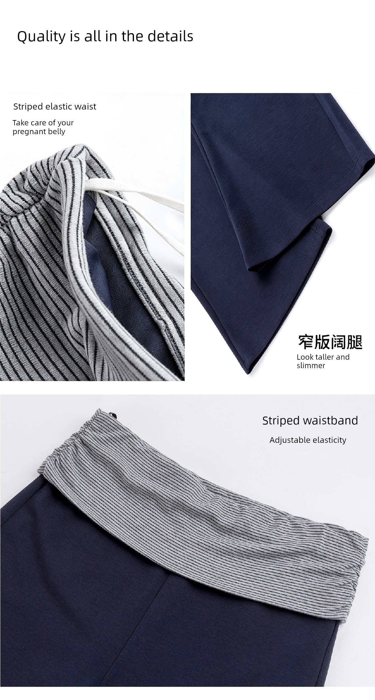 Jq Jingqi Maternity Pants for Autumn and Winter, New Style Lyocell Wide-Leg Pants, Non-Tightening Long Pants for Pregnant Women — 12