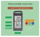 Portable mount meter outdoor household temperature and humidity meter camping mountaineering vehicle thermometer mini clock temperature and humidity meter