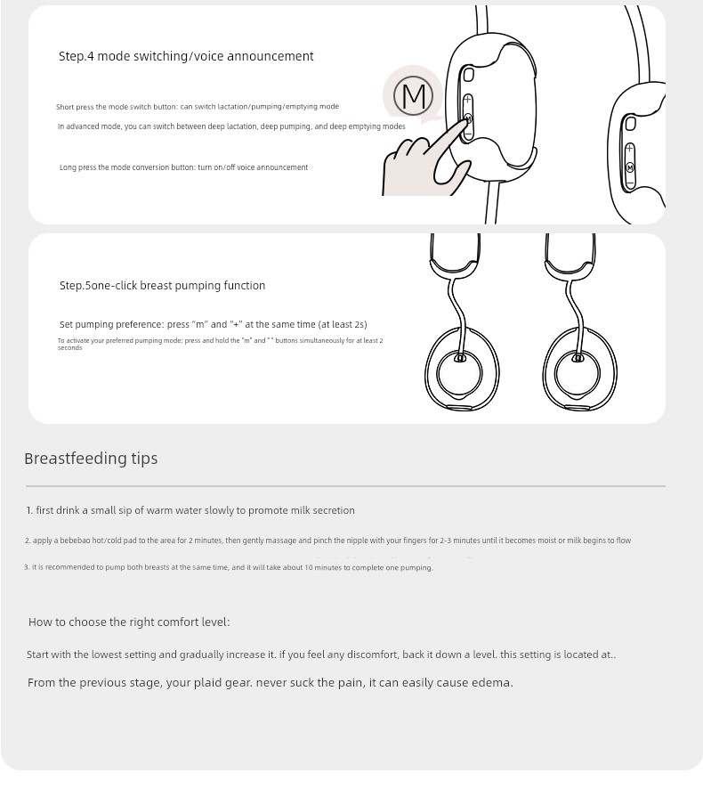 Bebebao Hands-Free Double-Sided Electric Breast Pump Fully Automatic Single-Sided Portable Breast Pump Neck-Hanging Type — 23