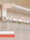 White kitchen hook hole-free wall-mounted hanging rod storage rack kitchenware supplies spoon spatula storage rack