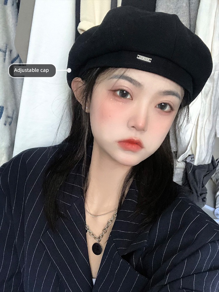 Internet celebrity solar system female Autumn and winter Korean version Tidal display face Little hat