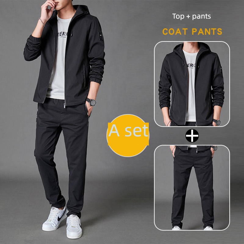 man clothes collocation winter leisure time Sports suit