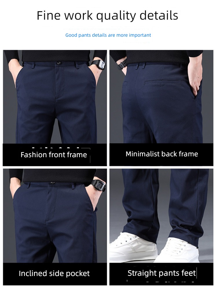 pure cotton autumn easy Straight cylinder Versatile motion trousers