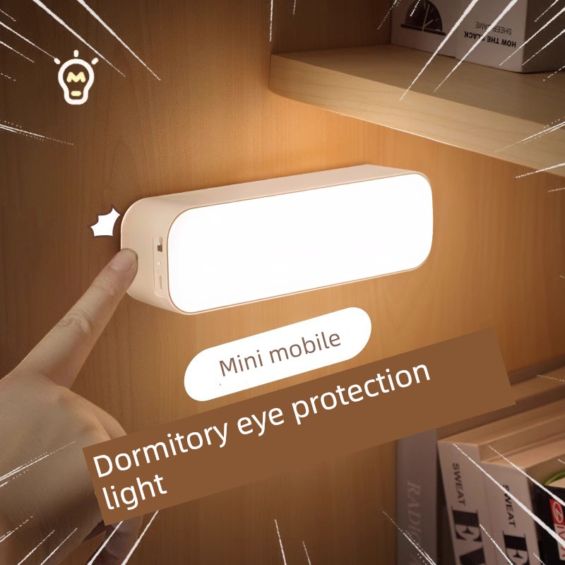Magnetic Night Light Table Lamp Rechargeable Lighting Lamp Dormitory Bed Small Lamp Dormitory Electric Lamp Bedroom Bedside Reading Lamp
