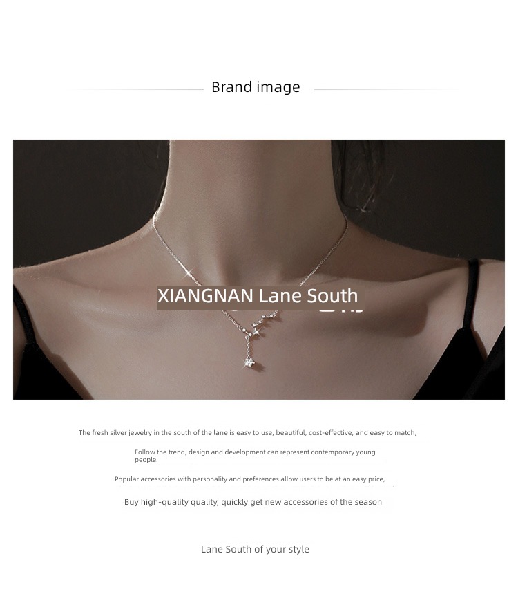 Xiangnan 925 Sterling Silver love female Minority Pearl Necklace