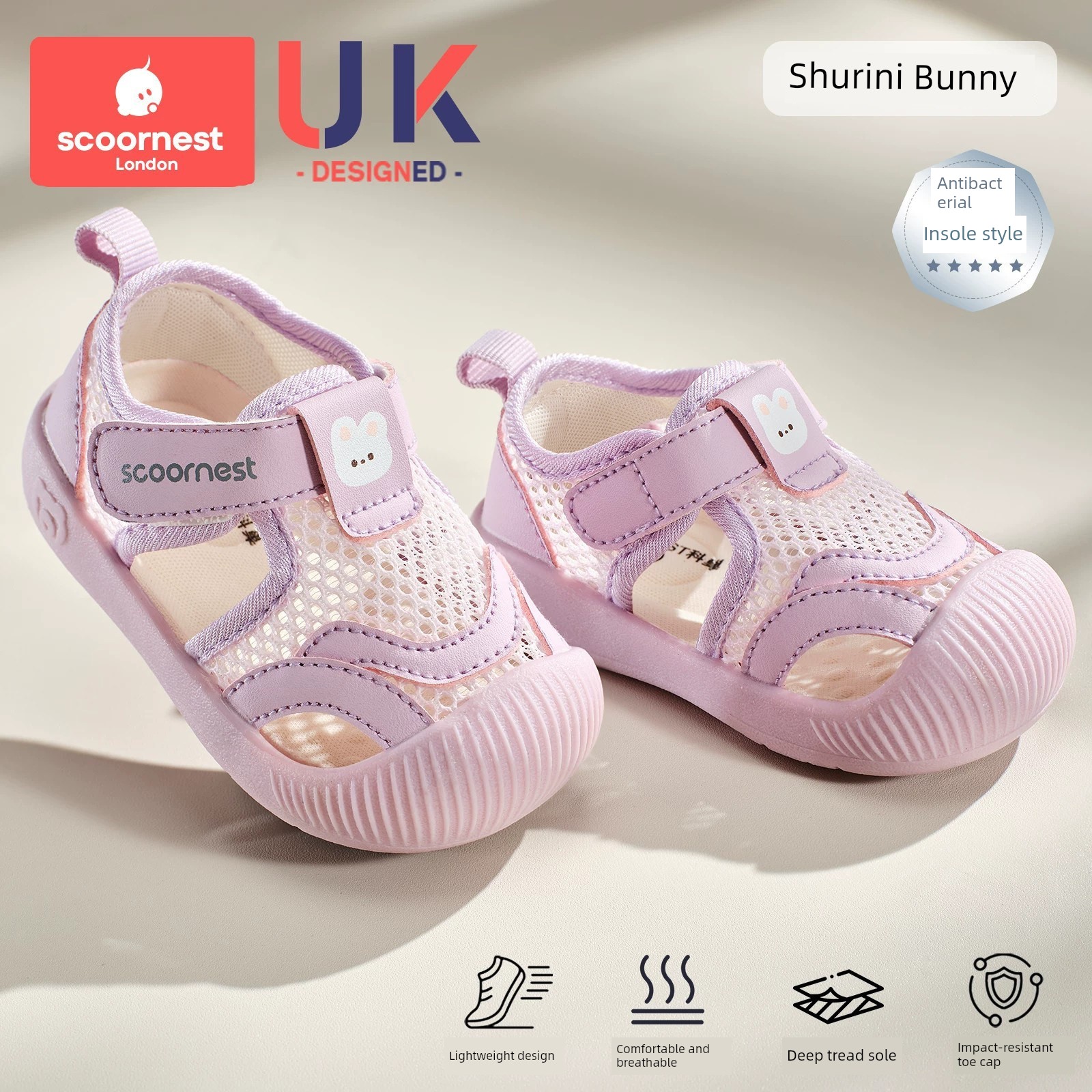 Kechao Kidsren's Baby Toddler Shoes Spring and Summer Functional Shoes for Boys and Girls with Soft Soles Indoor Baby Breathable Mesh Anti-Slip Shoes — 4