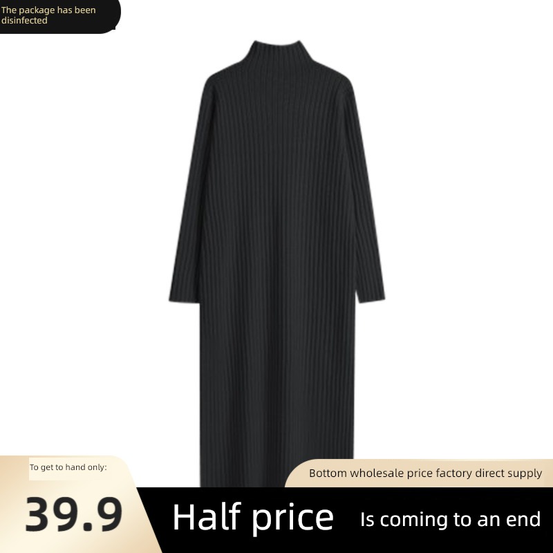 knitting Lay a foundation Inner lap Half high collar Wool dress Early autumn clothes