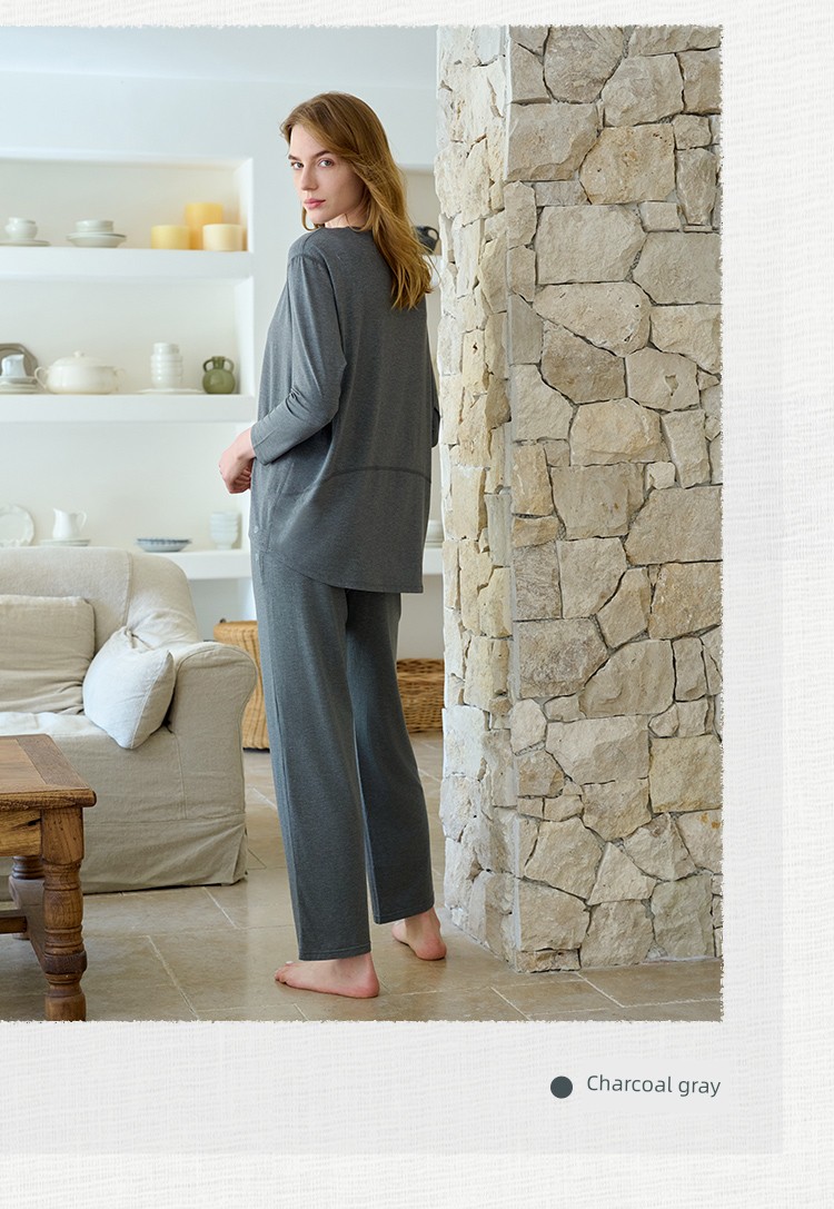 Women's Bamboo Fiber Spring and Autumn Leggings Home Wear — 9