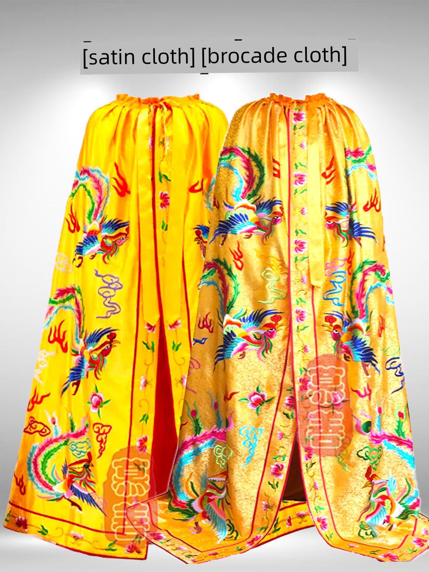 Divine Figure's Red Cape, Nine Phoenixes Embroidered on the Robe, Empress Bodhisattva's Shawl, Cloak, Divinity Robe, Phoenix Robe, Buddhist Attire