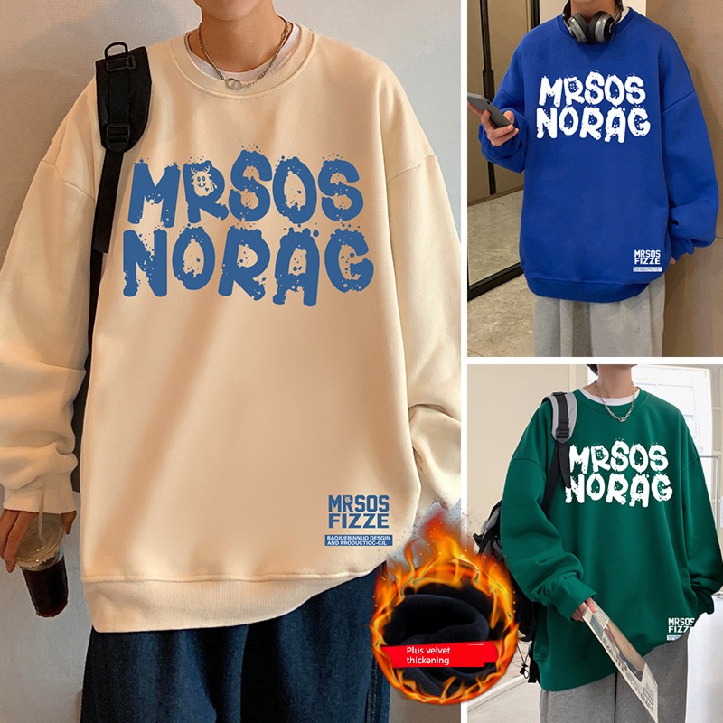 Autumn and winter easy over size Graffiti No cap Sweater
