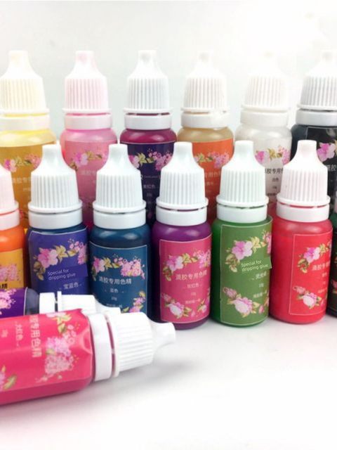水晶滴胶二代色精环氧树脂DIY手工材料水墨画效果高浓缩染色剂