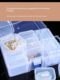 Transparent plastic jewelry mini storage box high-end anti-oxidation separation display box earrings hand jewelry finishing box