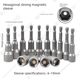 Strong magnetic sleeve set, drill tail wire hexagonal sleeve head, dovetail thread head, wind drill electric wrench tool