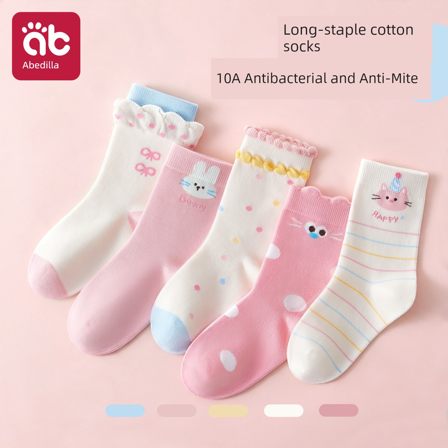 Children's Socks for Girls, Autumn Style, Class A, Mid-Calf Socks, Seamless Cotton Socks for Baby Girls, Princess Socks for Kids — 7