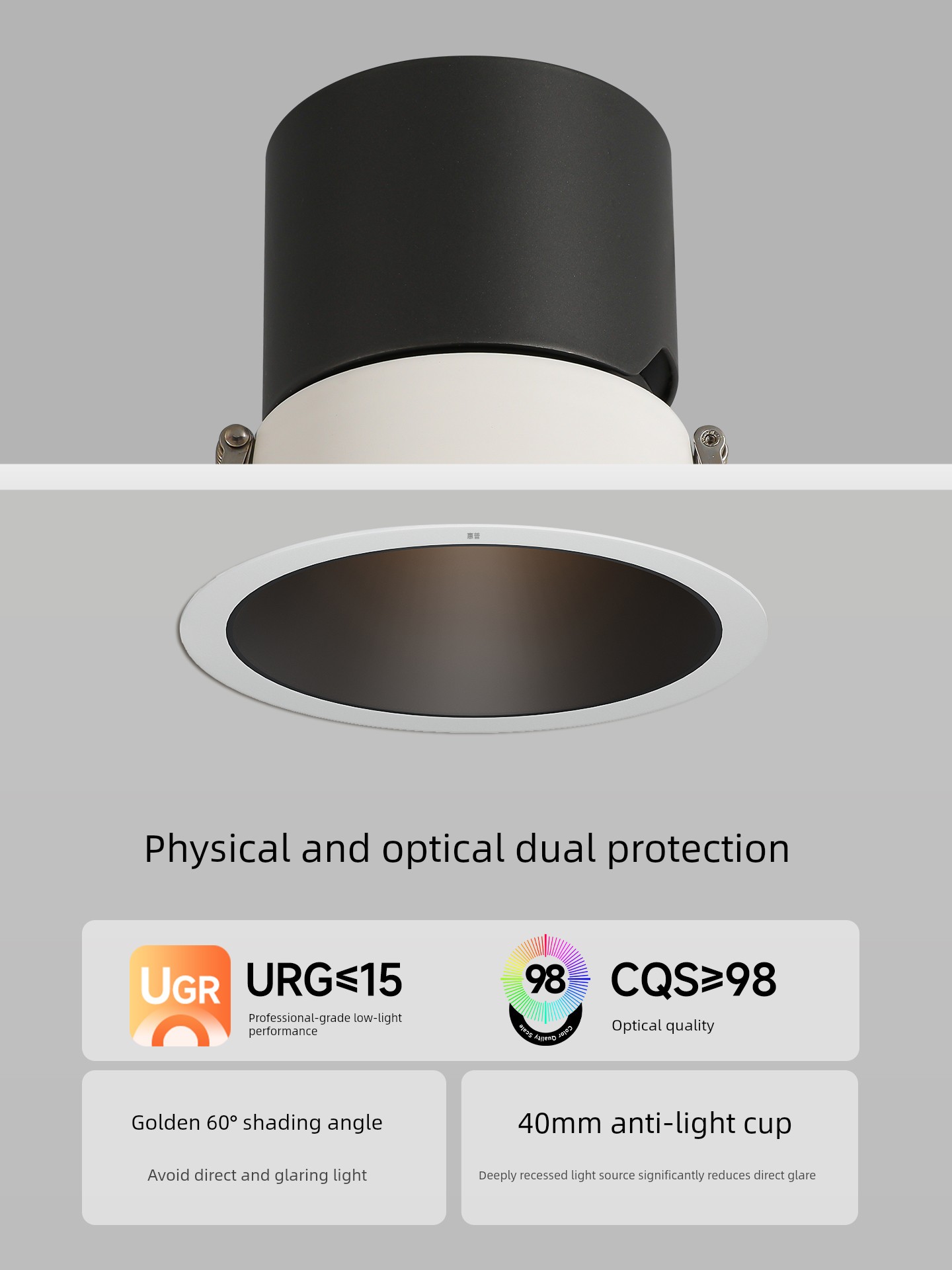 Hp Embedded Small Hill Wall Washer No Main Light Anti-Glare Downlight Ceiling Home Living Room Led Spotlight