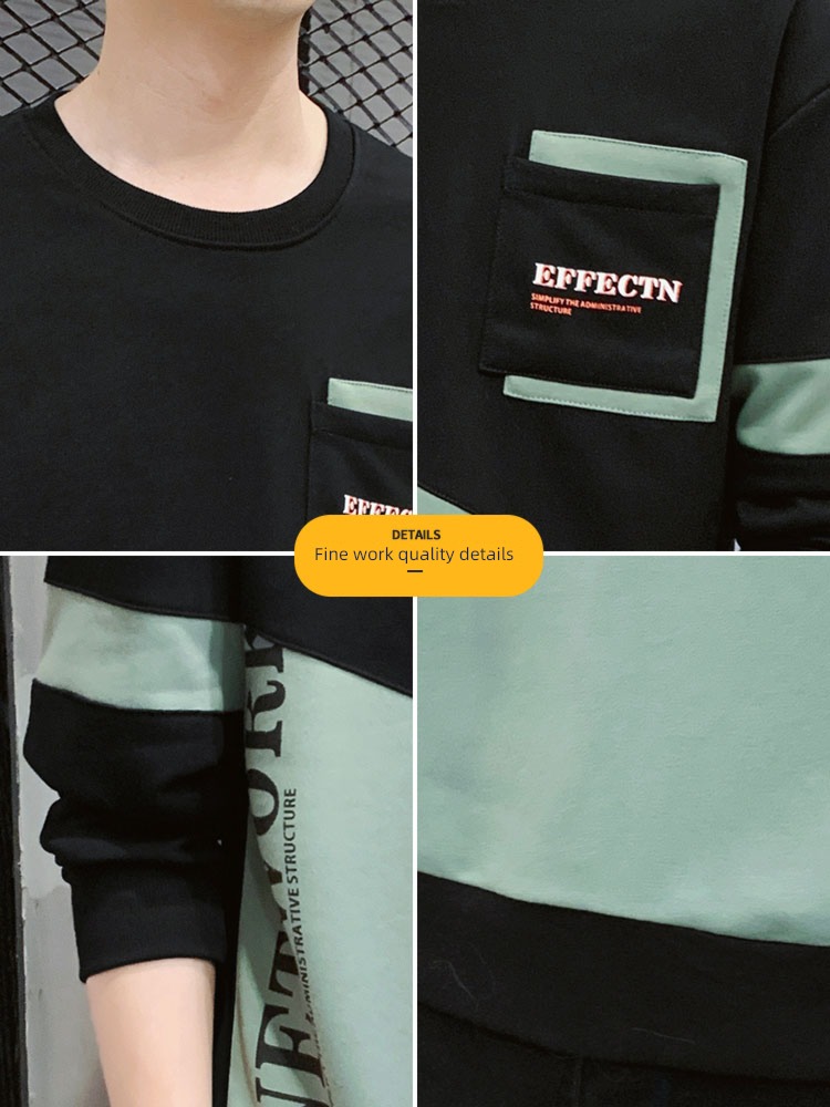 NGGGN man Sweater Autumn and winter Plush Long sleeve T-shirt