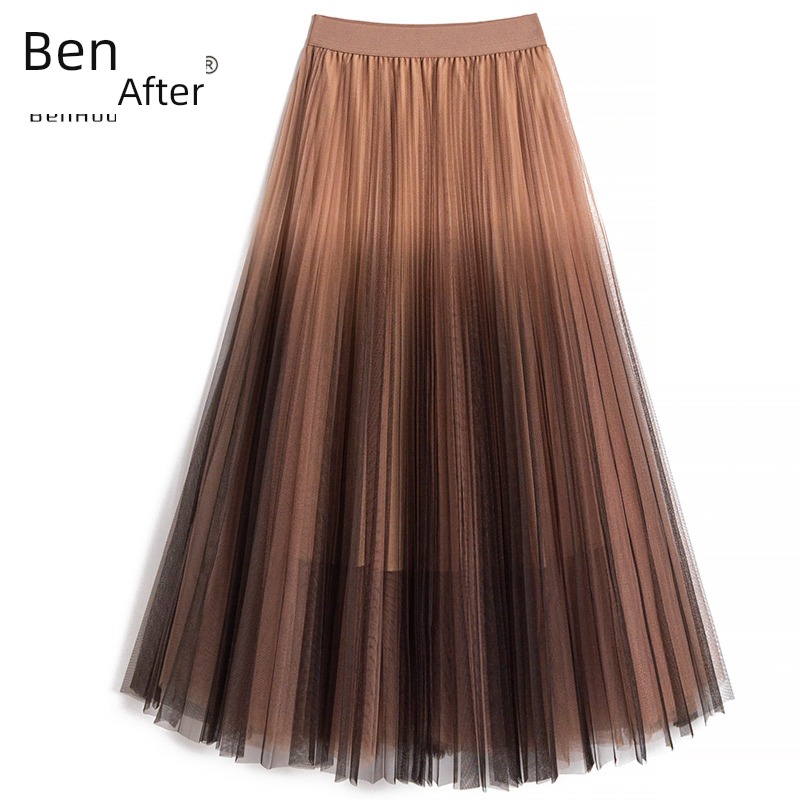 4 layer Gradients Medium and long term rustle Sagging sensation Swing skirt