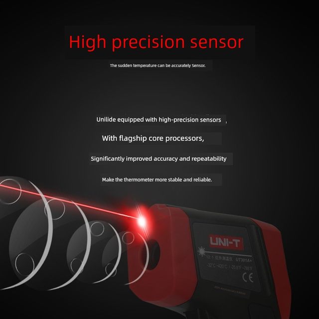 UT300S/UT301A+/303A+Infrared Laser Thermometer High Accuracy Oil Temperature Gun Thermometer