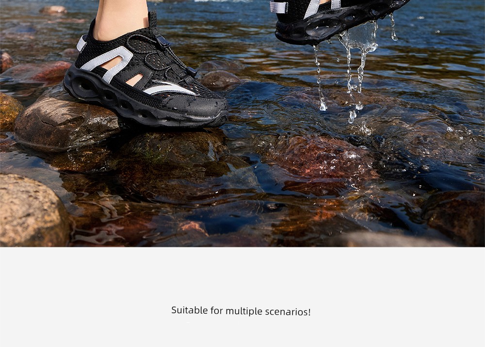 Anta Kidsren's Summer Sandals, Boys' River-Tracing Shoes, Beach Shoes, 2026 Summer New Style, Water-Resistant Outdoor Retro Sports Sandals — 34
