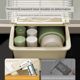 Miniso bowls, chopsticks, tableware storage box, bowls, plates, storage rack, bowls, plates, boxes, drain kitchen cabinet storage rack