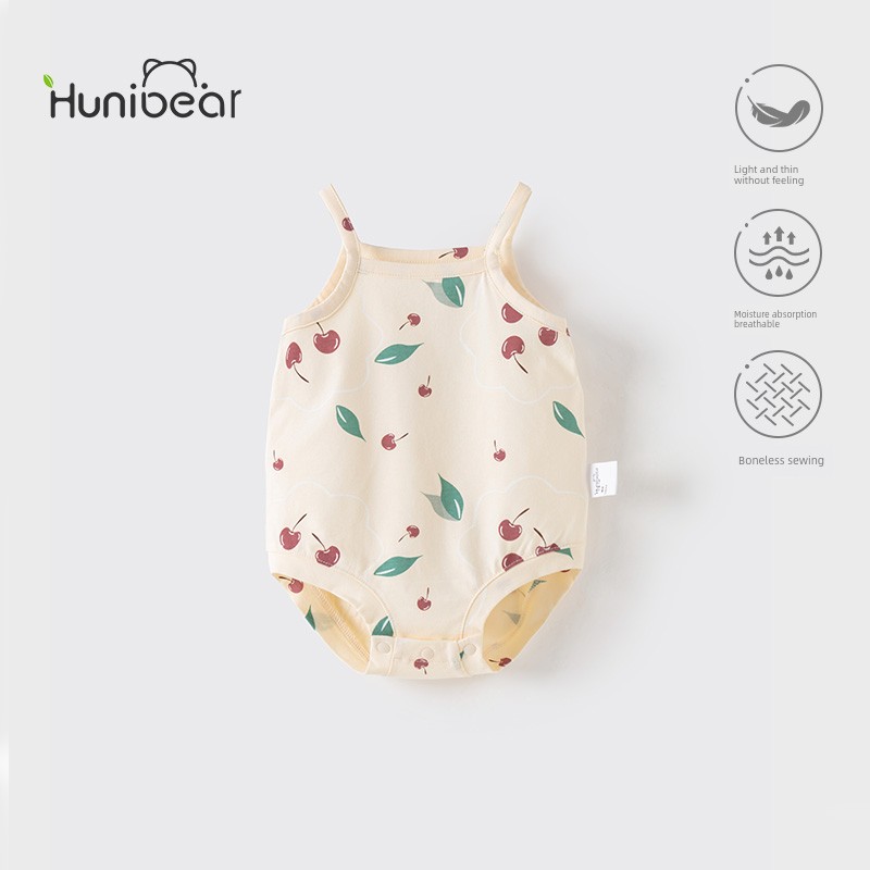 Baby Girl Onesie Summer Infant Vest Sling — 4