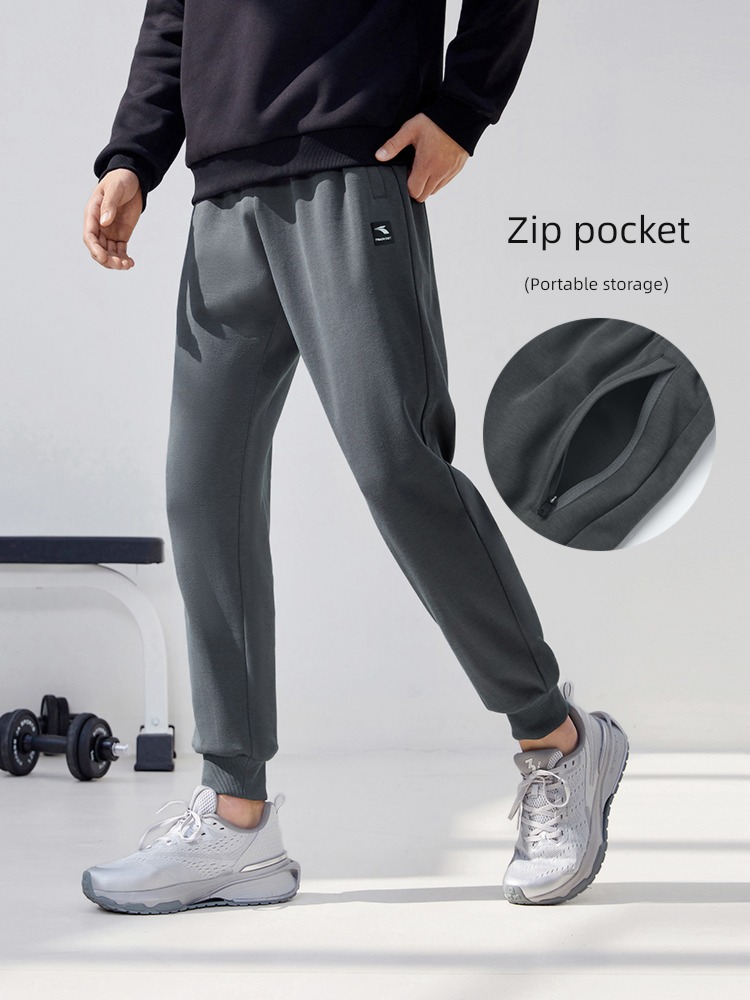 autumn male easy Tie one's feet knitting run Sports pants