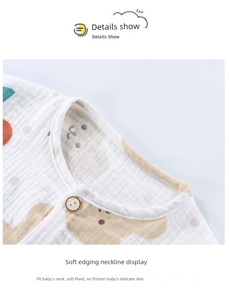 Thin Pure Cotton Summer Baby Long-Sleeved Air Conditioning Room Clothing Pajamas — 11
