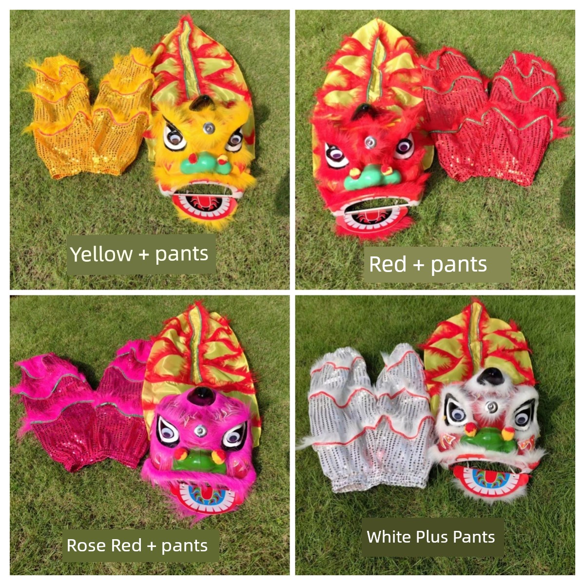 2-18 Years Old Lion Dance Costume Kids Lion Lion Dance Full Set Lion Dance Props Kindergarten Performance Student 10-Inch