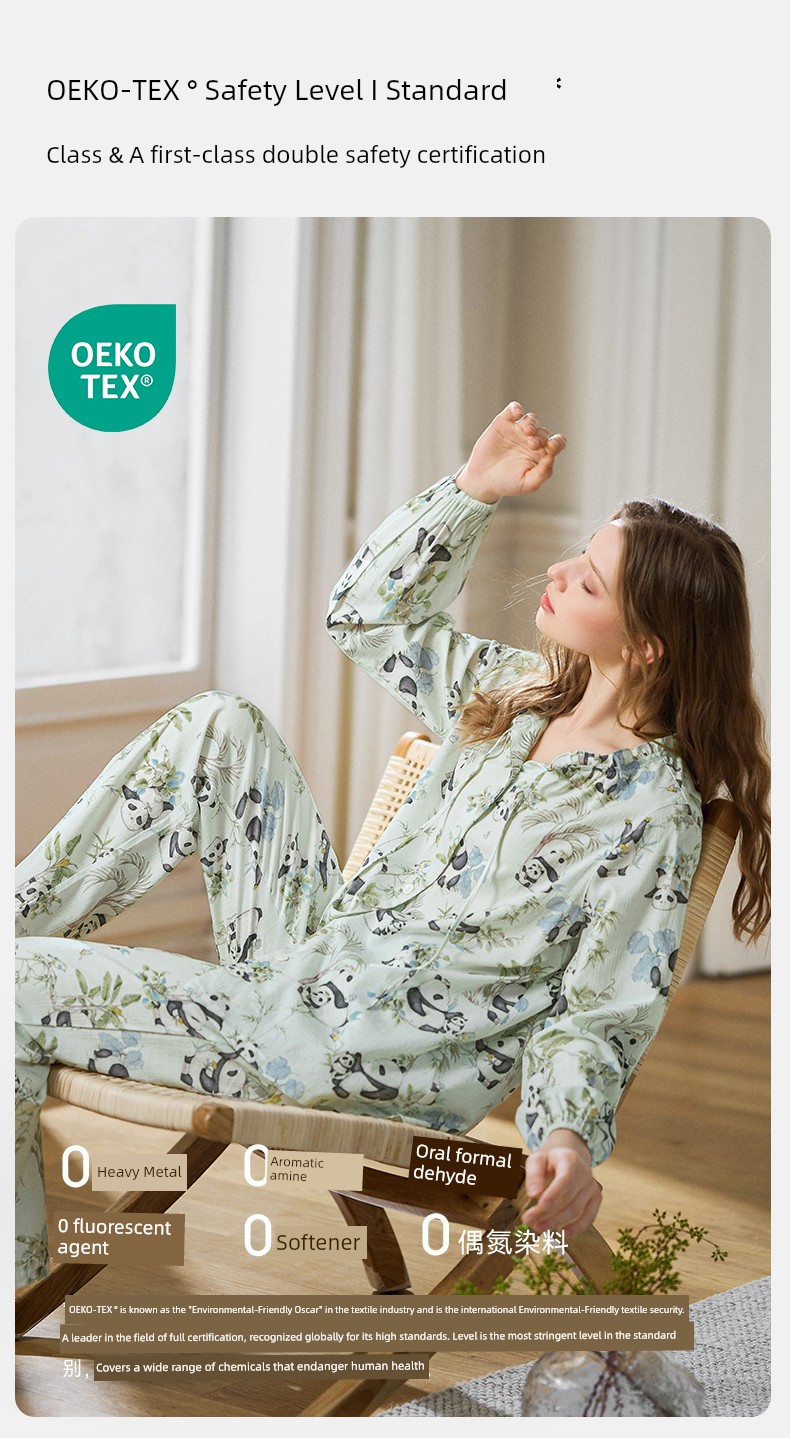 Qixi Spring Autumn Maternity Pajama Suit Confinement Clothing — 27