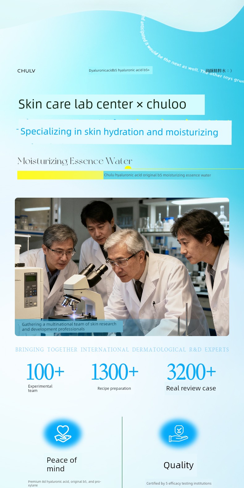 Hyaluronic Acid Original B5 Moisturizing Essence Water Long-Lasting Moisturizing, Firming, Anti-Wrinkle, Soothing, Repairing and Nourishing Official — 15