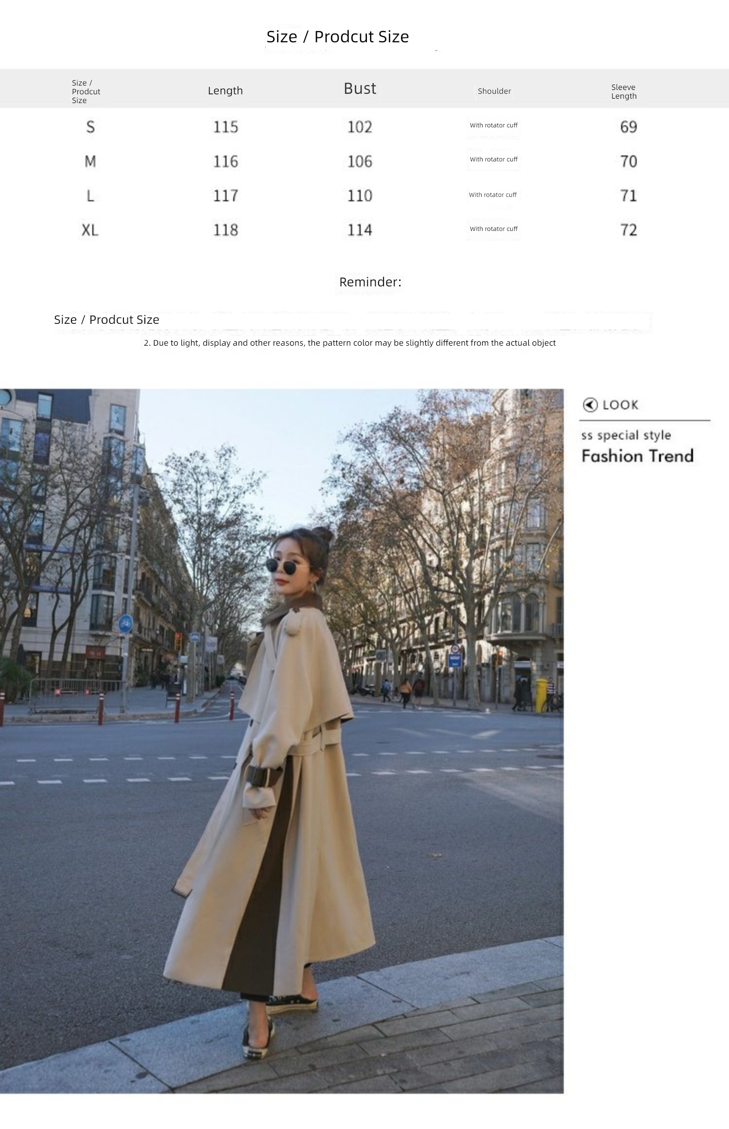 loose coat female Sagging sensation Medium and long term temperament Windbreaker loose coat