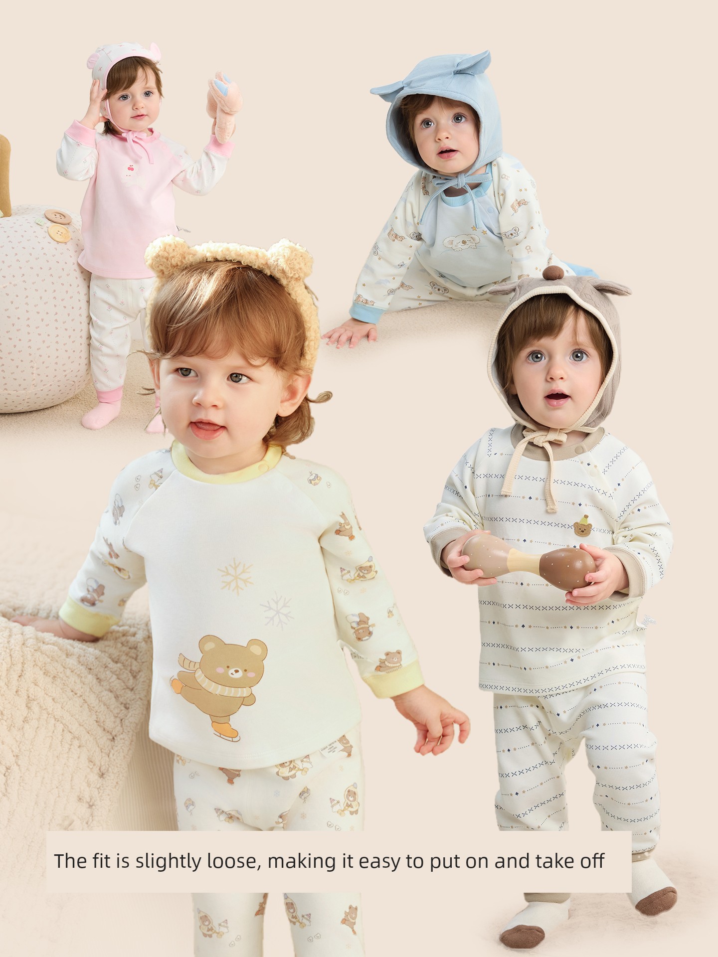 Balabala Children's Baby Pajamas, Infant Clothing, Autumn Clothes and Pants, New Spring and Autumn Two-Piece Set for Boys and Girls — 5