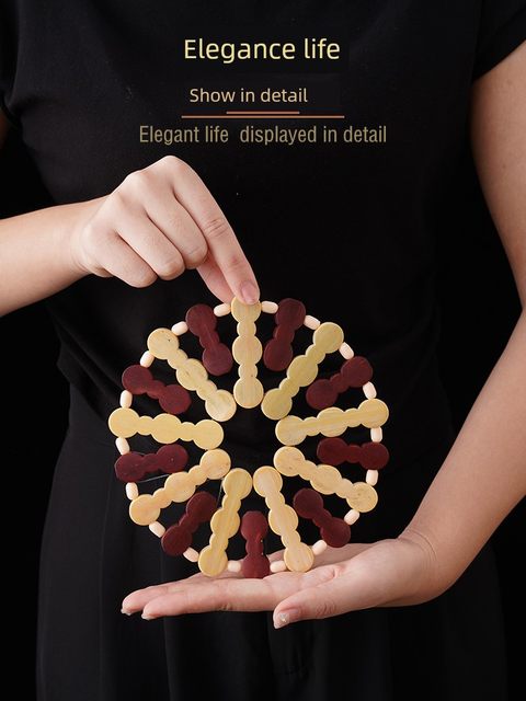 Heat insulation pad Large casserole mats Restaurant household heat-resistant high temperature resistant plate bowl pad anti-scalding placemat bamboo cushion round square
