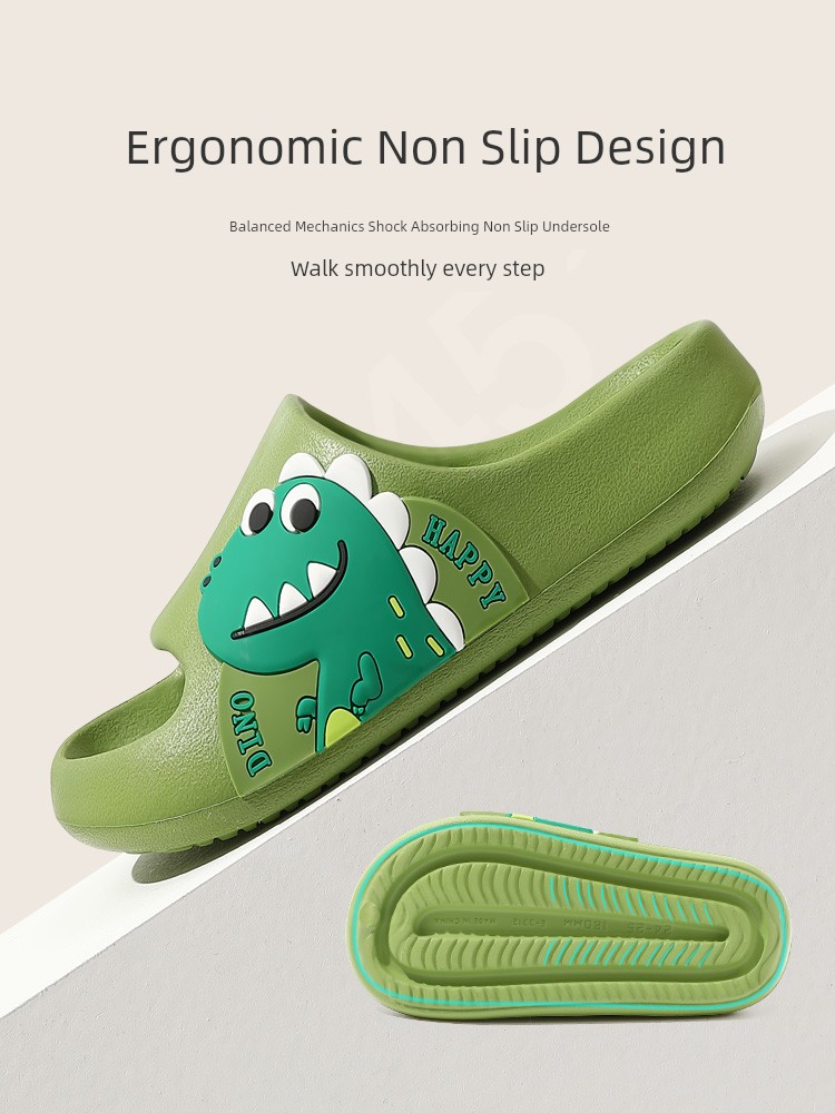 Boys Summer Indoor Non Slip Dinosaur Kids Slippers — 4