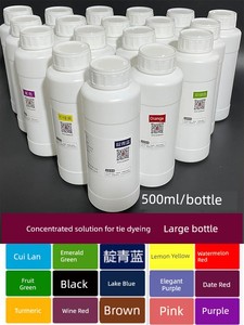 Kids Tie-Dye DIY Material Package Student Craft Class Pigment Toddler Tools Liquid Dye Large Package Concentrated Soluti
