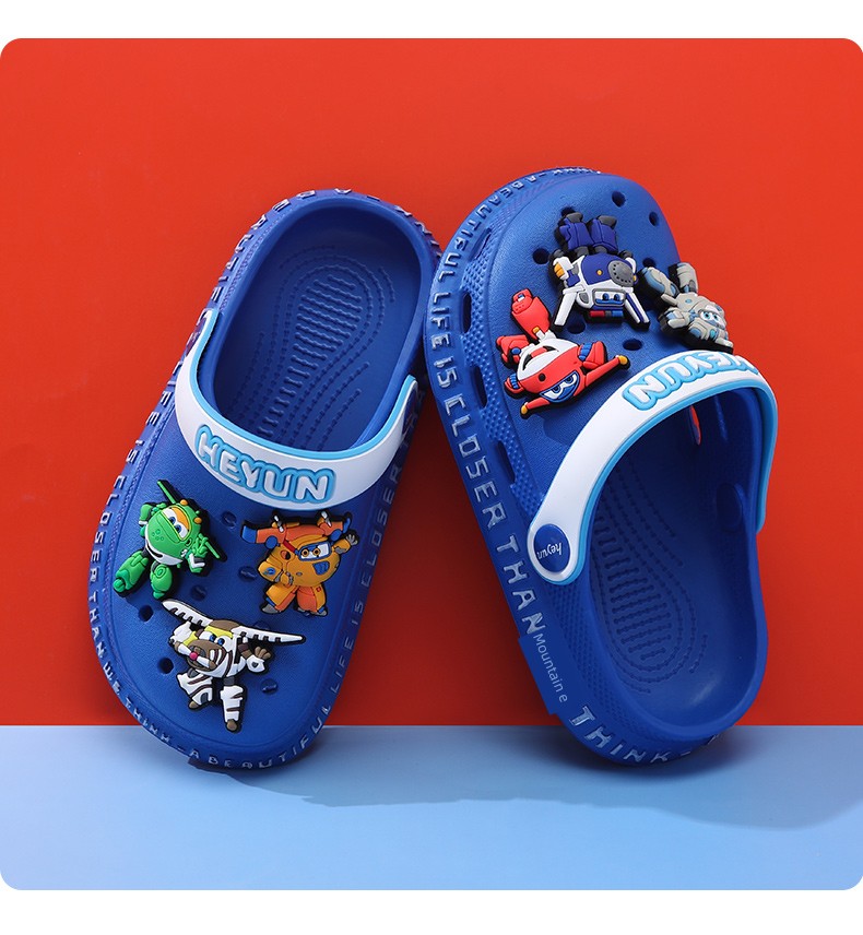 Super Hero Children's Croc Shoes Boys' Slippers Summer New Non-Slip Soft Sole Sandals Baby Boys Beach Shoes — 10