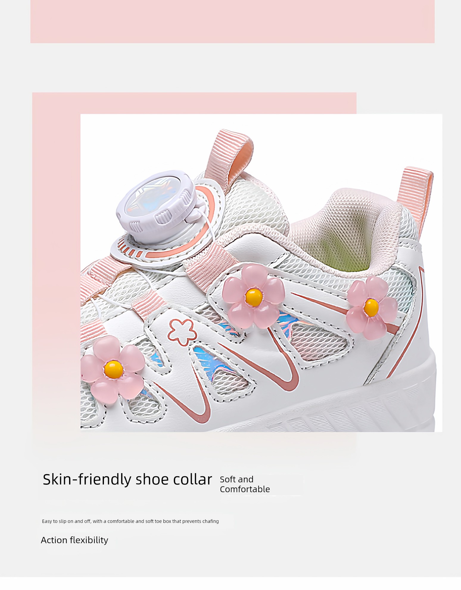 Girls' White Four-Wheel Invisible Children's Mesh Breathable Roller Shoes Princess Skates for Older Kids — 10
