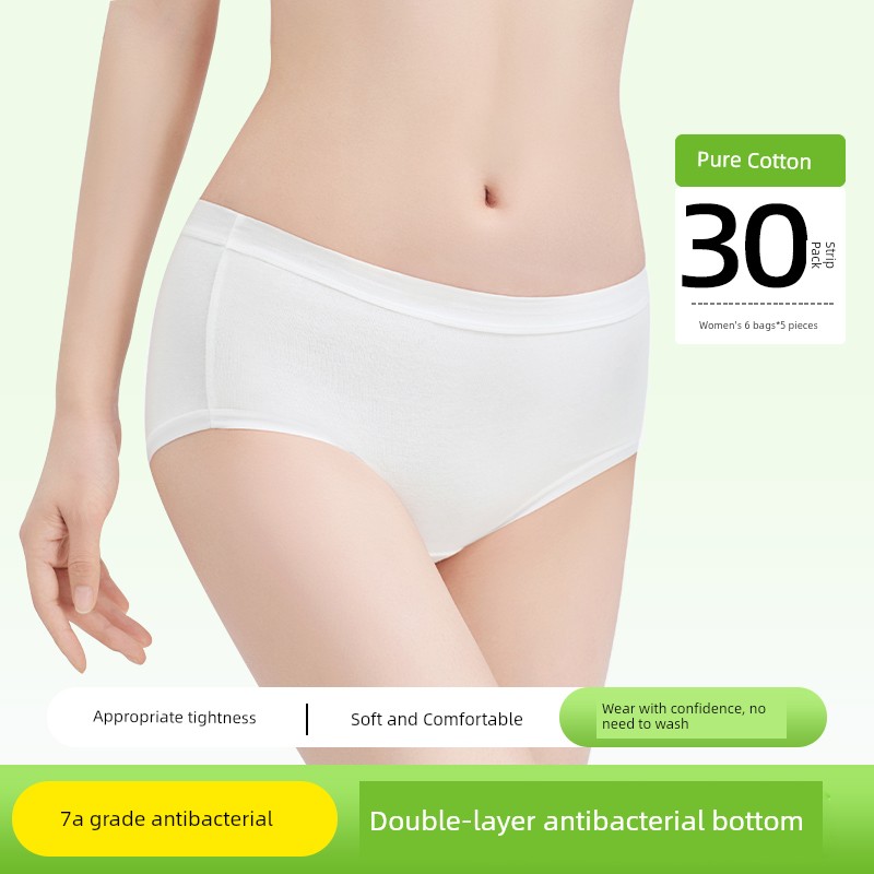 Mian Xiaoran Pure Cotton Disposable Underwear 7A Antibacterial Maternity Travel Daily Disposable Pants Eo Sterilized No-Wash Direct Wear 8 — 4