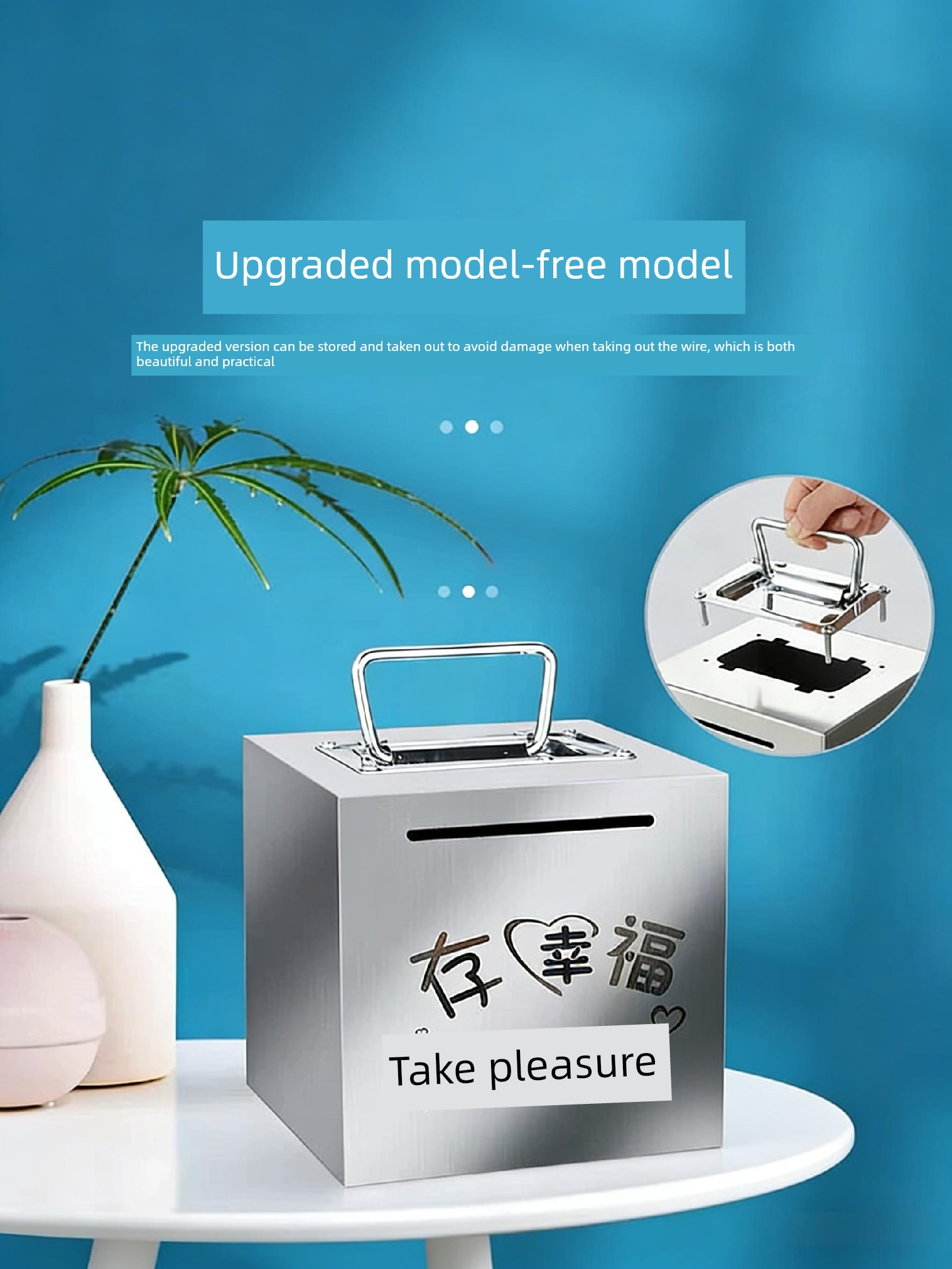 Stainless Steel Portable Piggy Bank That Can Be Stored and Retrieved Without Breaking, 2026 New Model, Large, Extra-Large, Extra-Thick, Money-Saving Gift