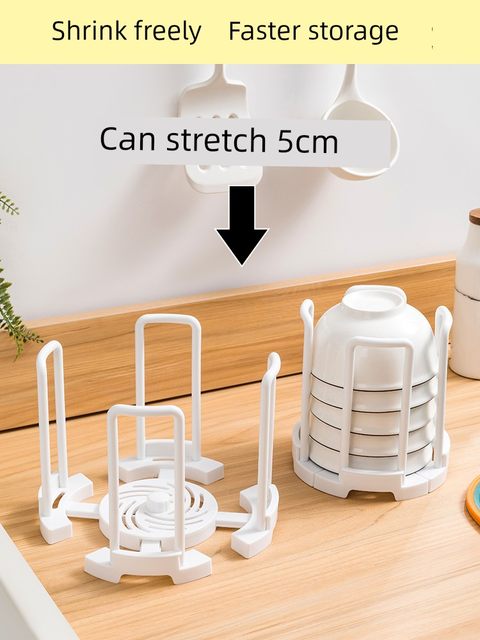 Household retractable bowl rack kitchen cupboard bowls bowls bowls bowls drain rack tabletop plate rice bowl storage rack