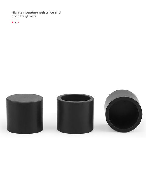 Round tube sleeve flat head soft silicone protective sleeve rubber anti-collision cap plastic round tube cover universal rubber sleeve steel tube sleeve